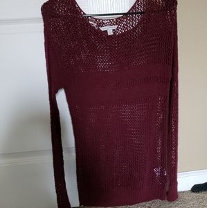 American Eagle Burgundy Sweater Size Sm